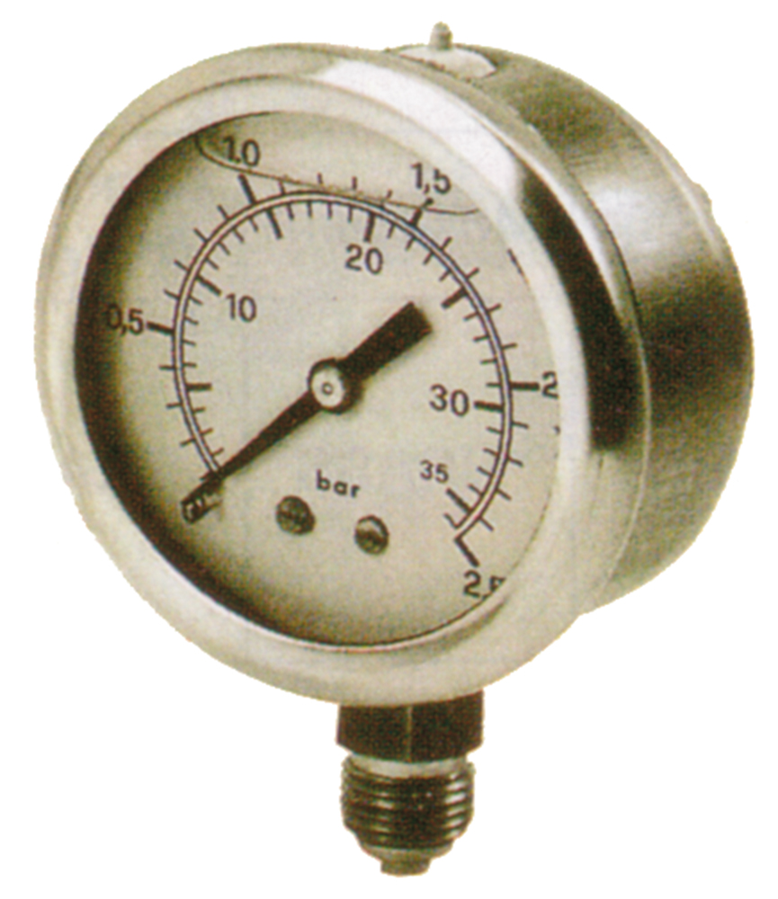 Edelstahl-Manometer mit Glycerin