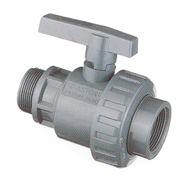 PVC-Kugelhahn AG x IG