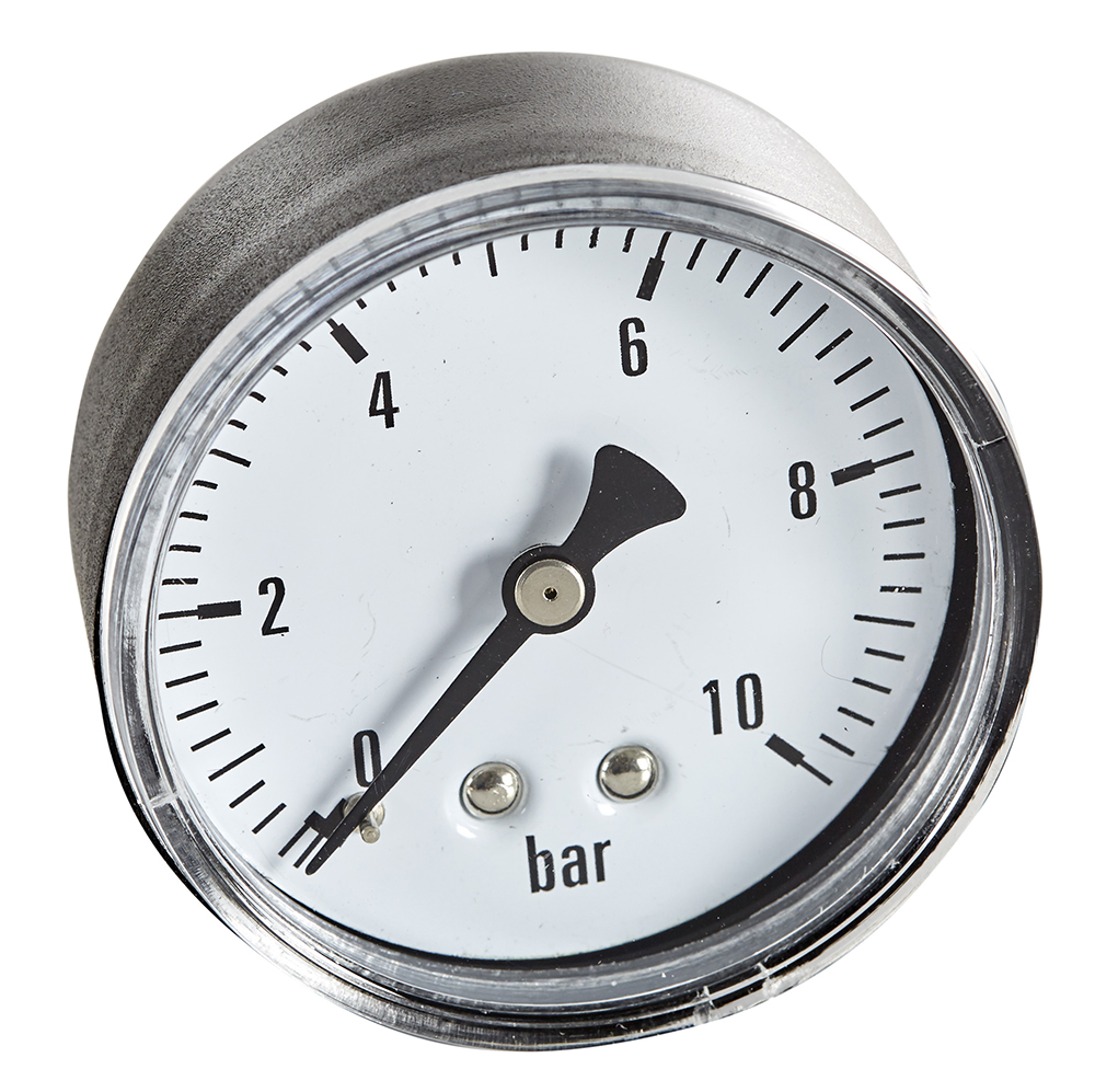 Manometer hinten 0 - 10 bar